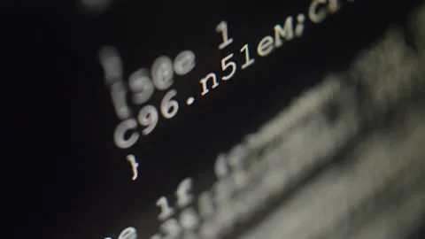 Code technology on the monitor of the pc. code developer programming software Stock Footage 204840664