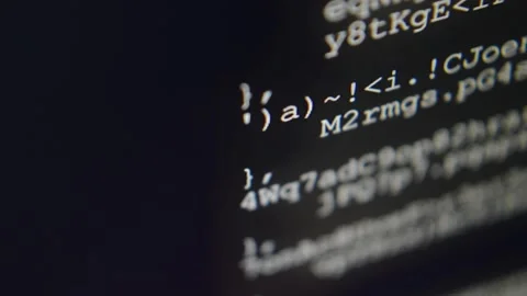 Code technology on the monitor of the pc. code developer programming software Stock Footage 204840727