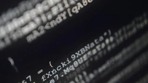 Code technology on the monitor of the pc. code developer programming software Stock Footage 204840749