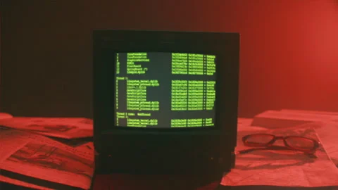 Code Television Retro Title Sequence Stock Footage 274639051
