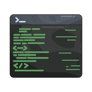 Code Terminal illustration Stockillustratie
