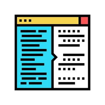 Code testing color icon vector illustration Stock Illustration