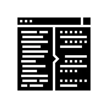 Code testing glyph icon vector illustration Stock Illustration