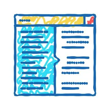 Code testing icon doodle illustration Stock Illustration
