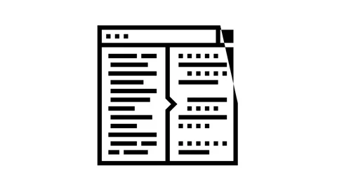 Code testing line icon animation Stock Footage 163795162