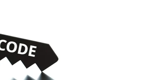 CODE text on the key silhouette 스톡 동영상 142386922