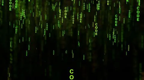 Code text on the screen concept Stock Illustration