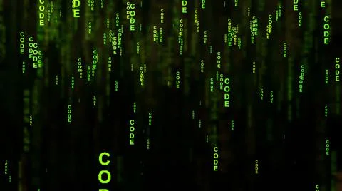 Code text on the screen concept Stock Illustration