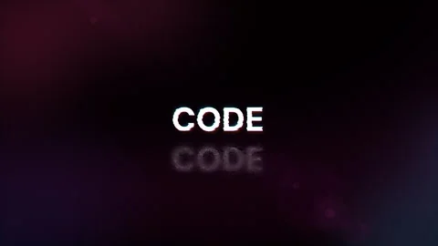 Code text with screen effects of technological glitches Stock Footage 267556520