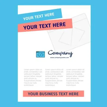 Code Title Page Design for Company profile ,annual report, presentations, lea Stock Illustration