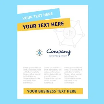 Code Title Page Design for Company profile ,annual report, presentations, lea Stock Illustration