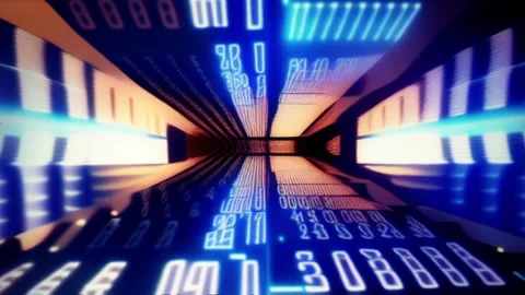 Code tunnel source corridor melting fast Video stock 252522982