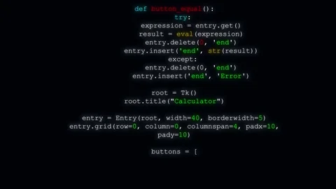 Code typing Motion Graphics: Python GUI ... | Stock Video | Pond5