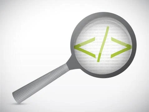 Code under review concept illustration design Illustrazione stock