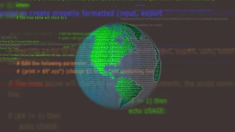 Code Universe Binary World Stock Footage 104222036