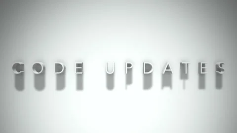 Code updates 3D title animation white text on a white background Vídeos de archivo 299421492