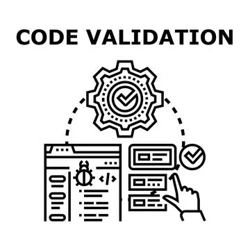 Code validation process for software development quality assurance 스톡 일러스트