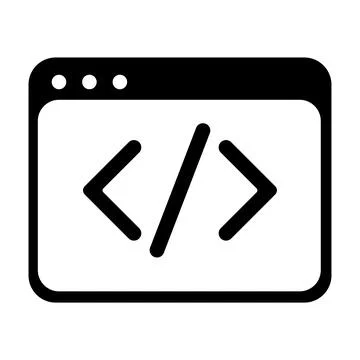 Code vector icon. Trendy flat style Stock Illustration