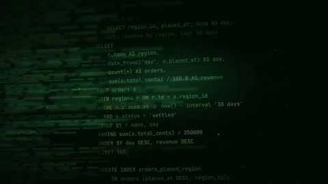 Code Wall Terminal Animation Data Visualization Digital Code Stream Programming Vídeo Stock 344778275