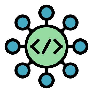 Code web scheme icon vector flat Illustrazione stock