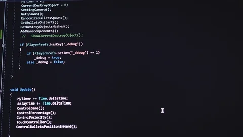 The code of the website on the computer monitor. The programmer at work Stock Footage 97566203