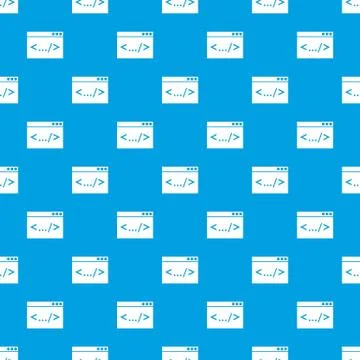 Code window pattern seamless blue Stock Illustration