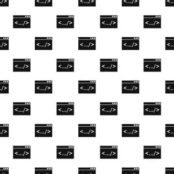 Code window pattern, simple style Stock Illustration