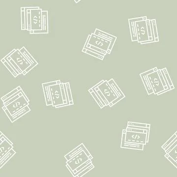 Code windows line seamless pattern Stock Illustration