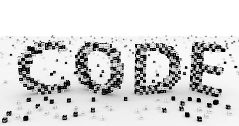 CODE word building Stock Footage 197266028