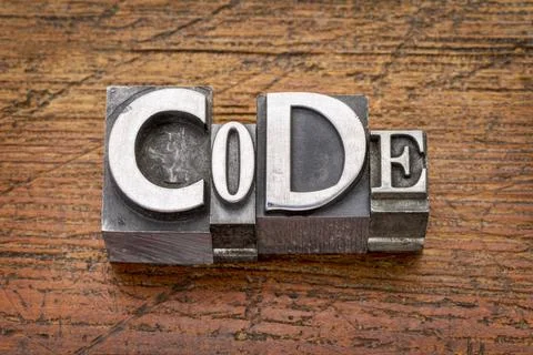  code word in metal type code word in mixed vintage metal type printing bl... 写真素材