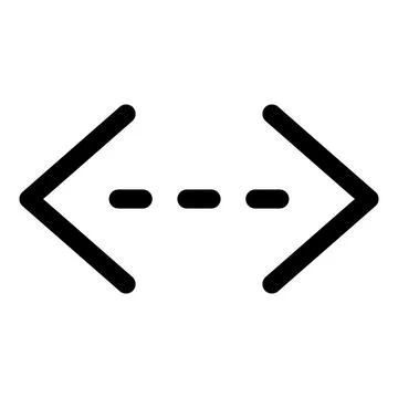 Code working icon line isolated on white background. Black flat thin icon o.. 스톡 일러스트