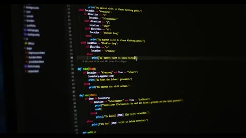 Code Writing, Programm, Python, PC 4k Stock Footage 255411110