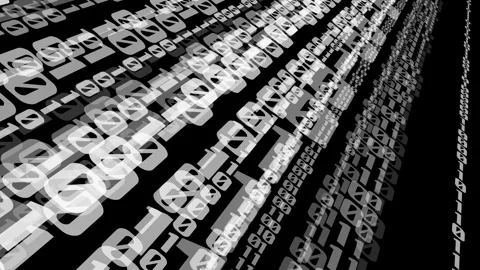 Code written in binary is the foundation of machine learning and neural Stock Footage 252085239