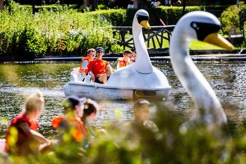 Code yellow and National Heat Plan in effect across the Netherlands due to inten Foto stock
