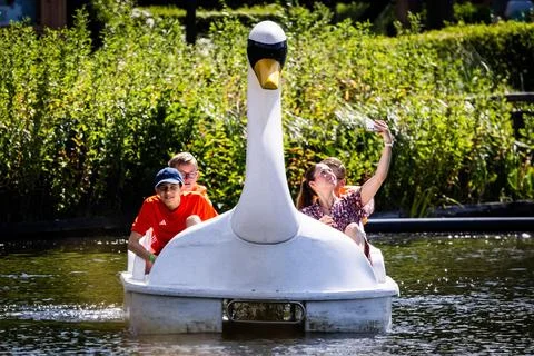 Code yellow and National Heat Plan in effect across the Netherlands due to inten Foto stock