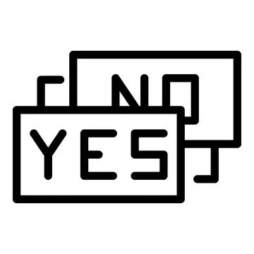Code yes no icon outline vector. Cms development Illustrazione stock