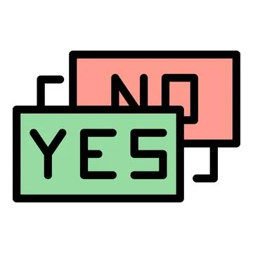Code yes no icon vector flat Stock Illustration