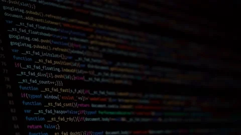 Code by young computer developer for data center management and cloud Stock Footage 168274827