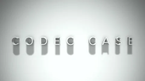 Codec case 3D title animation with shadows on a white background Video stock 297801917