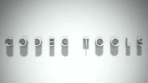 Codec tools 3D title animation with shadows on a white background Stock-Footage 297801921