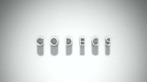 Codecs 3D title animation with shadows on a white background Stock Footage 297670892