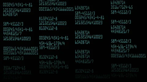Coded data stream on the monitor screen Stock Footage 48127705