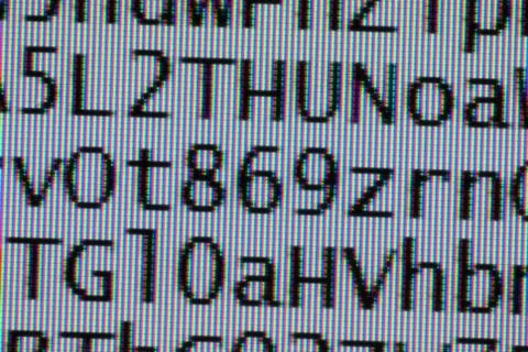 Coded digital letters  Foto stock