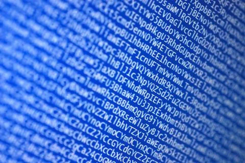 Coded digital letters Stock Photos