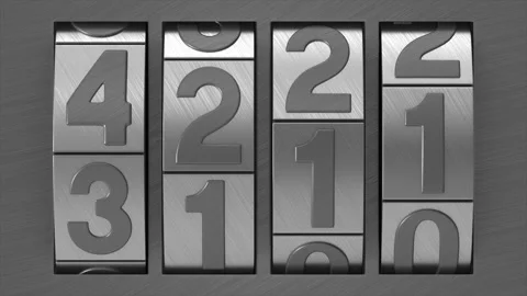 Coded lock. 2020 year. 3D render Stock Footage 117240067