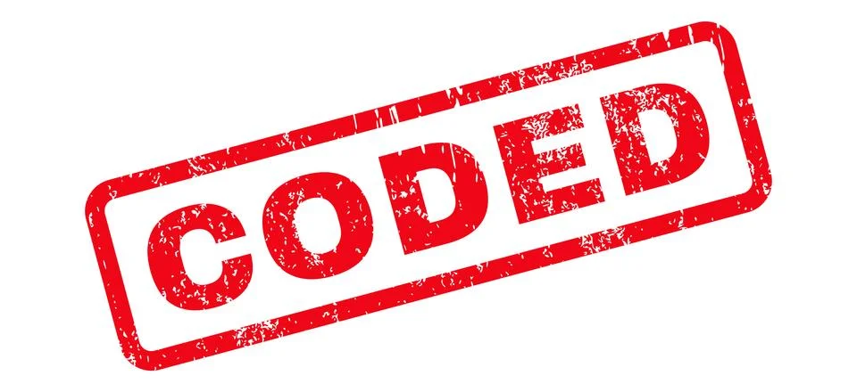 Coded Text Rubber Stamp Stock-Illustration