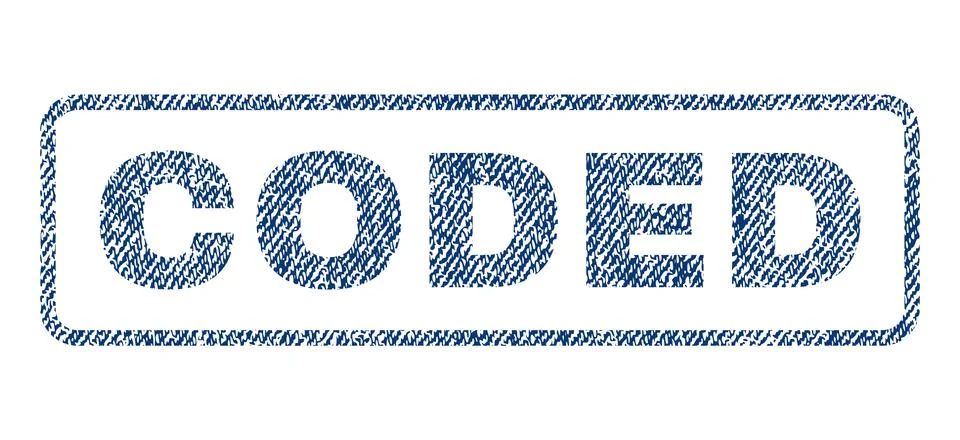 Coded Text Textile Seal Stamp Watermark Stock Illustration