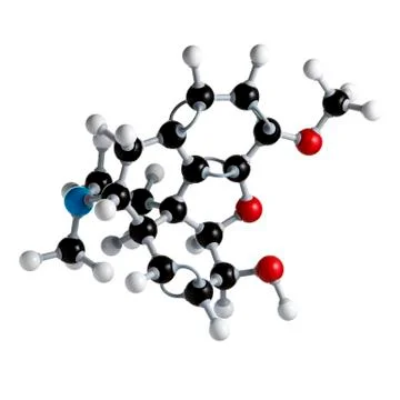 Codeine drug molecule Stock Illustration
