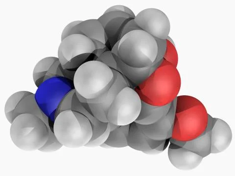 Codeine drug molecule Stock Illustration