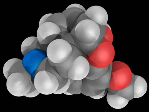Codeine drug molecule Stock Illustration